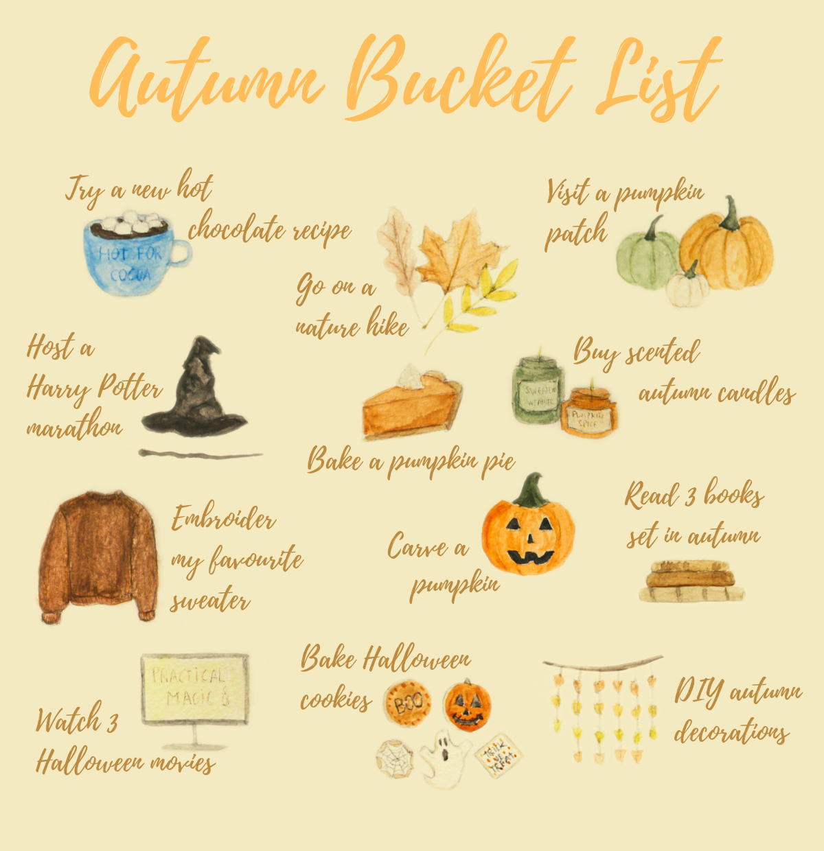 Autumn bucket list 2020