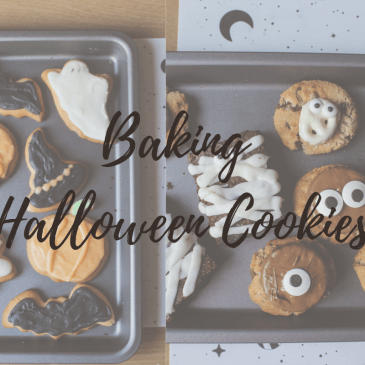 baking halloween cookies