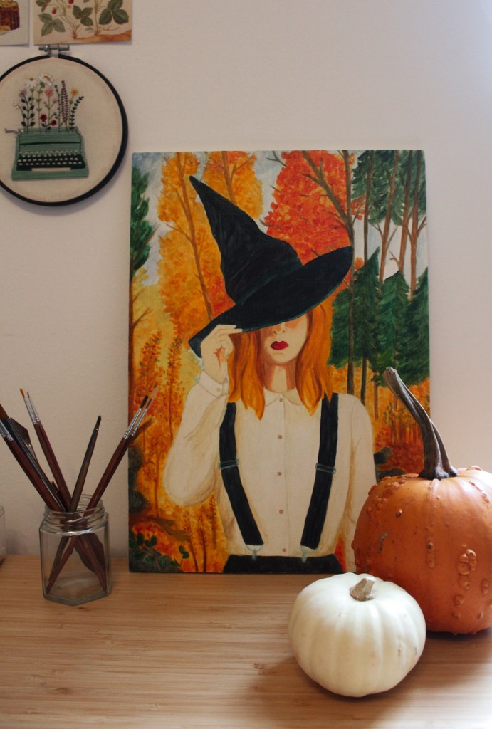 witchy oil painting